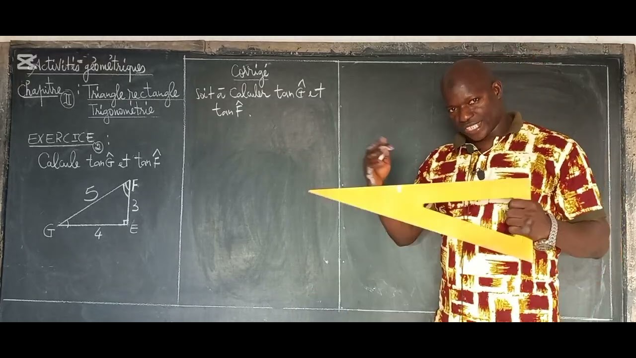Exercices sur le Cosinus, Sinus et la tangente dans un triangle rectangle. (10 ème / 3ème)
