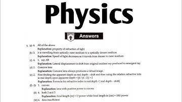 Physics Answer Key 2021 | Class 10 Icse Semester 1 | #physics #class10icse