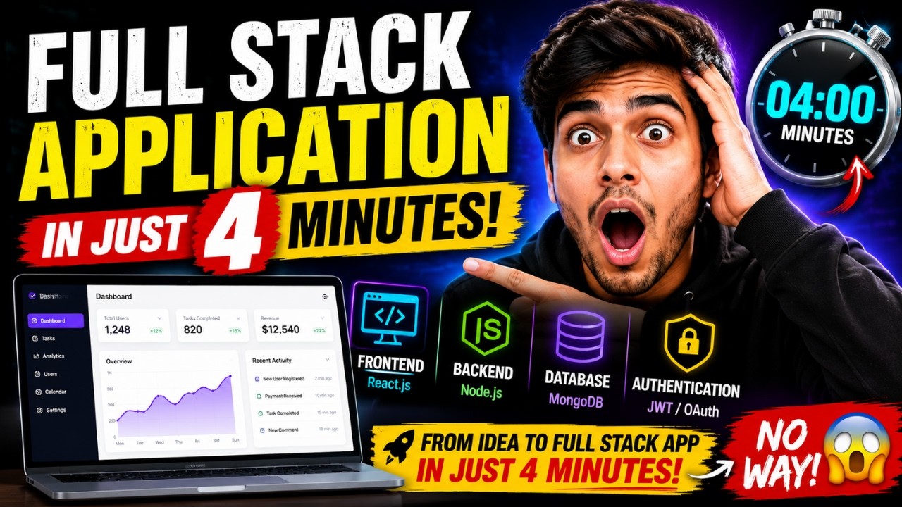 I Built a FULL STACK App in 4 Minutes 🤯 - YouTube