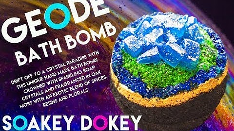 Geode Bath Bomb In Action - Soakey Dokey