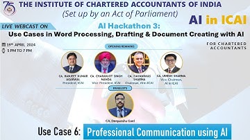 Hackathon 3: Series 1 - Use Case 6 | Professional Communication using AI | CA Deepanshu Goel