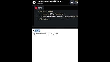 #5 details & summary | HTML | Frontend | Take it easy #shorts