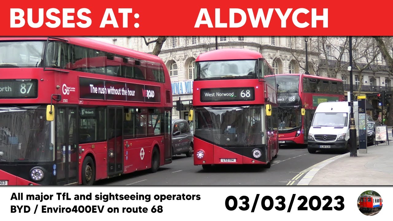 London buses at Aldwych 03/03/2023