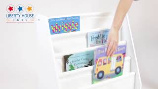 Children's Wooden Sling Bookcase - White