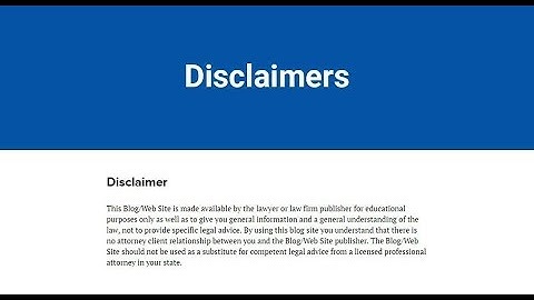 Website Disclaimer ! How To Make A Disclaimer For Website – Blog Disclaimer
