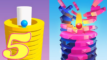 Stack Ball 3D Game - Android,ios Gameplay All Levels Part 5