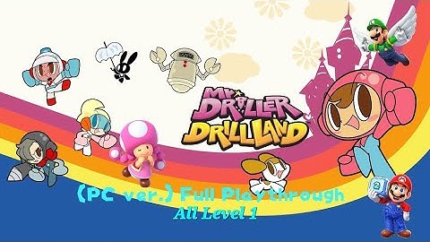 Mr. Driller: Drill Land (PC ver.) Full Playthrough All Level 1 Cleared (w/cutscenes)