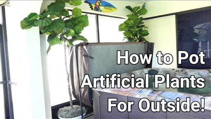 How To Fill An Outdoor Planter With Artificial Flowers