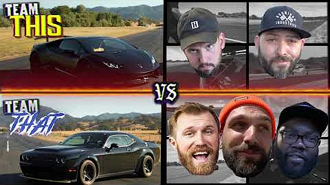 Supercharged Lamborghini vs. Dodge Demon. 800hp Ba...