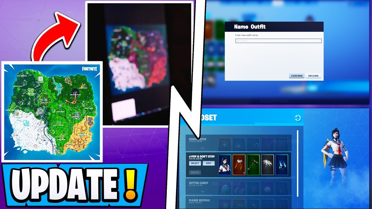 New Fortnite Update S10 Minimap Leak Skin Closet Feature 1000 Vbucks Free Youtube