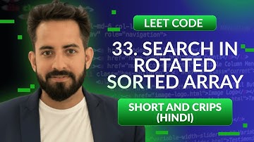 Leetcode 33. Search in Rotated Sorted Array | Hindi | Python | Leetcode | Optimized way