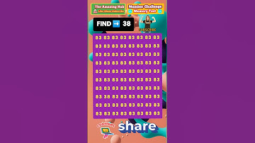 |Memory Test -Number Challenge | Find The Number 38| Usa Shorts Video | Mr Beast Challenge Video |