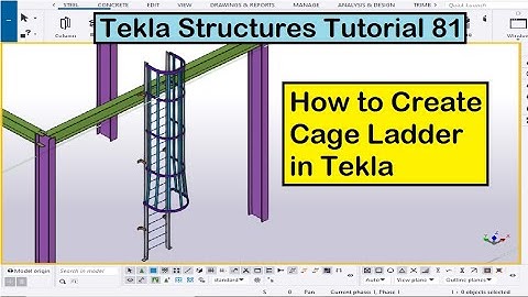 Tekla Structures Tutorial 81 | How to Create Cage Ladder in Tekla