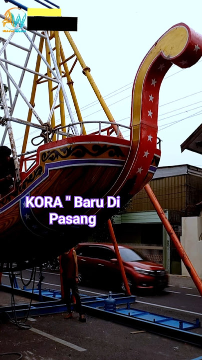 Wahana Perahu Kora Baru Di Pasang #short #pasarmalam #korakora