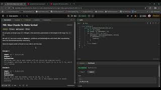 Max Chunks To Make Array Sorted | Leetcode Daily | Solution | Java #java #dsa #dsalgo #developer