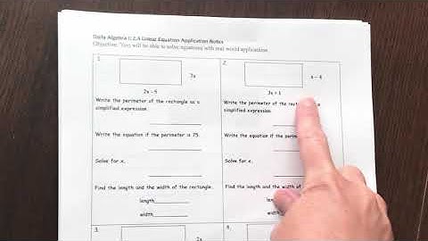 Real-world application for linear equations - rectangle #1