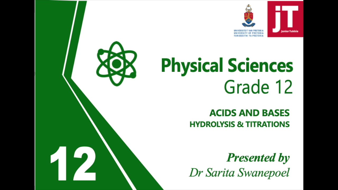 Hydrolysis and Titrations Acids and Bases Grade 12 YouTube