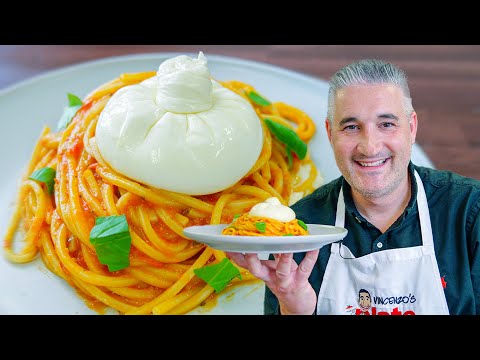 How to Make CREAMY CHERRY TOMATO PASTA with BURRATA Cheese