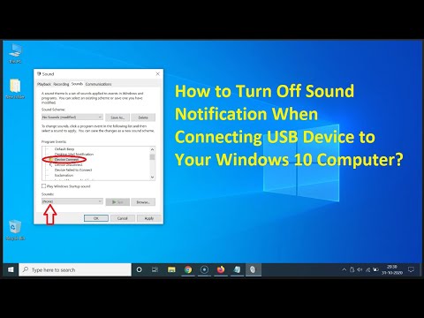 How to Turn Off Sound Notification When Connecting USB Device to Your Windows 10 Computer?