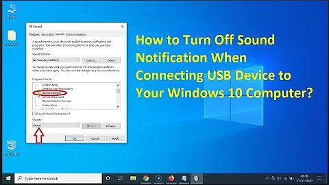 How to Turn Off Sound Notification When Connecting USB Device to Your Windows 10 Computer?