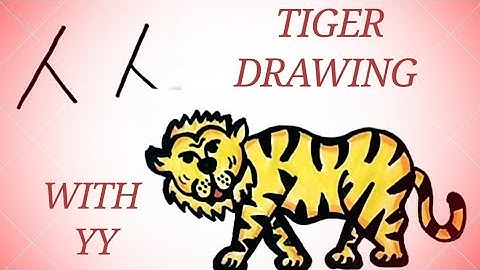 "How to draw a tiger with easy tutorial for kids "