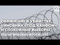 Обвинение в убийстве, чиновник «под кайфом» и спокойные выборы. Политические итоги 2023