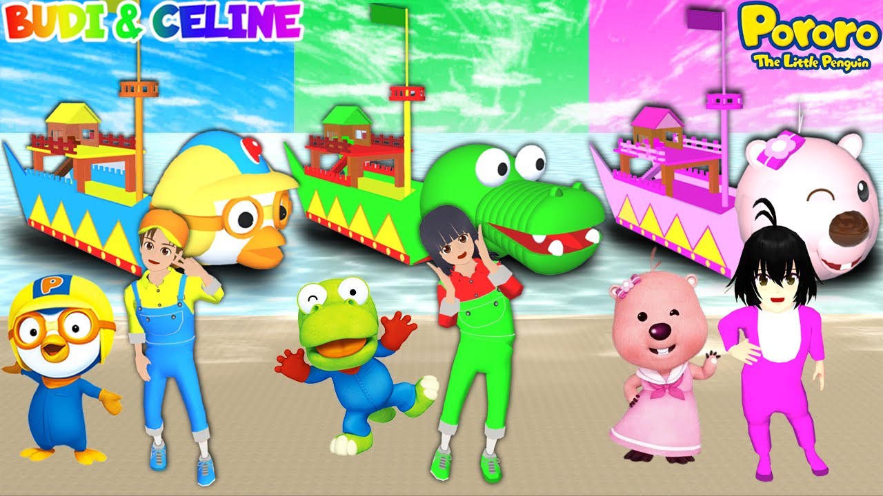 Full Movie - Yuta Mio Celine Buat Markas Kapal Pororo Crong Loopy Raksasa | Sakura School Simulator