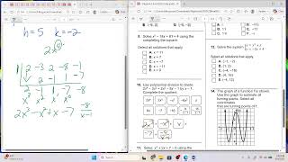 Algebra 2 final study guide review june 2026 part 3