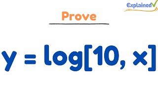 y = log[10, x], Differentiate the function