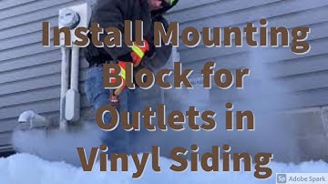 Mounting Block for Outlet on vinyl siding