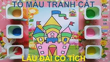 Đồ chơi trẻ em TÔ MÀU TRANH CÁT LÂU ĐÀI CỔ TÍCH - Sand painting the castle toys - BƠ THỎ KIDS