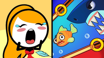 Save Her Vs Save The Fish 👩🙅‍♀️🐠🐬 Max All Levels Android iOS Gameplay Ep 149