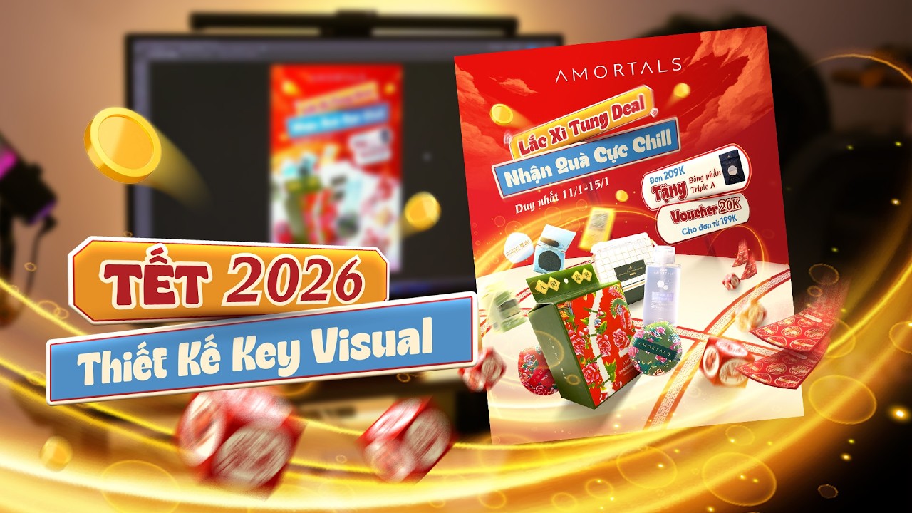Cùng mình thiết kế Key Visual cho Tết 2026..... - YouTube