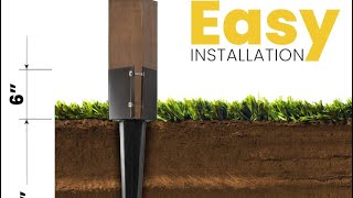 REVIEW] 4PCS 24” Fence Post Anchor Ground Spike | Easy No-Dig Install for 4x4 Posts