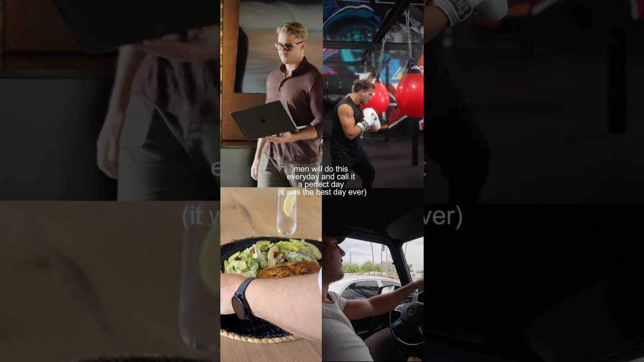 gym, work, eat and cars
