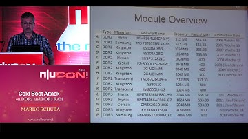 nullcon Goa 2015: Cold Boot Attack on DDR2 and DDR3 RAM by Marko Schuba