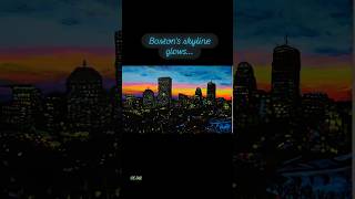 Boston GLOWS in the dark with UV paint! 🌃💚 #acrylicpainting #glowinthedark #blacklight