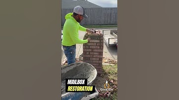 Mailbox Restoration #asmr #dallas #dallastx #fortworth #masonrywork #masonry #stonemason #bricks