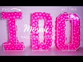 GIANT Mosaic Balloon Letters DIY | 6ft Tall PVC Letters