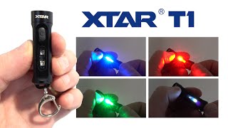 XTAR T1 Keychain light with 500 lumens, Type-C charging and RGB & UV aux lights