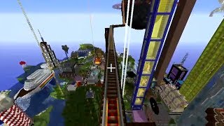 we tried to make a rollercoaster in minecraft