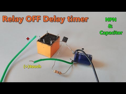 Relay OFF Time Delay Timer By Using NPN Transistor And Capacitor