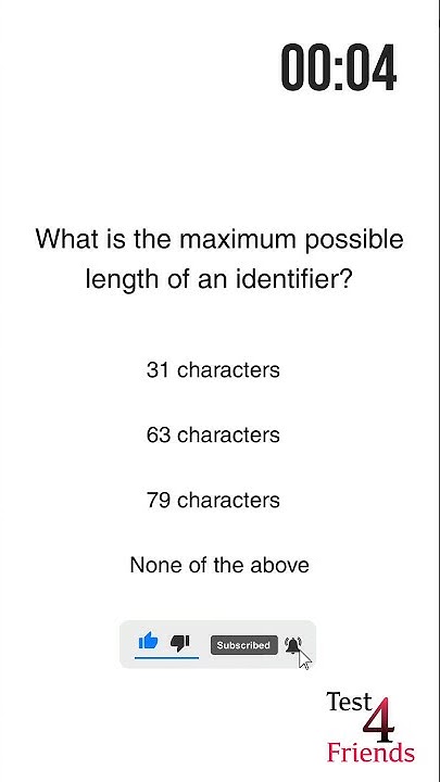 What is the maximum possible length of an identifier? #PythonQuestions ...
