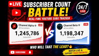 🔴 LIVE Subscriber Count Battle! Real-Time YouTube Subs Tracker 24/7