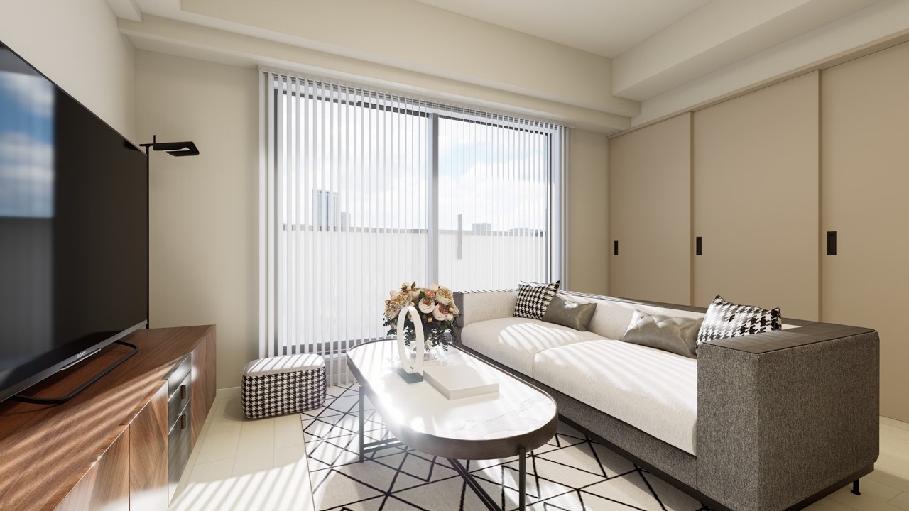 【完成予想パース】グランシティたまプラーザⅠ｜リノベーション後ウォークスルー