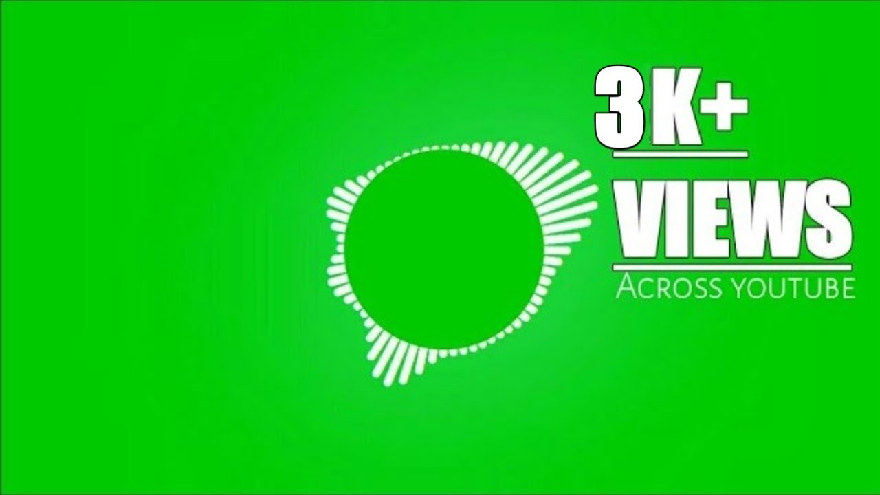 Audio spectrum visualizer Hd green screen video | Circle Audio spectrum visualizer with white bars