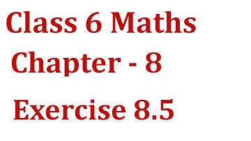 Class 6 Exercise 8.5