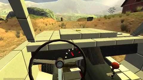 Offroad truck with an engine test