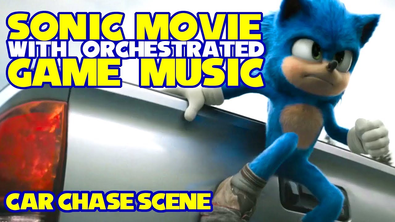 Sonic the Hedgehog Movie Car Chase Scene with Game Music YouTube