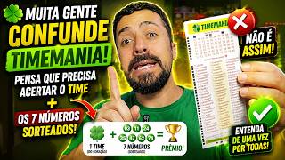🍀 MUITA GENTE CONFUNDE TIMEMANIA, PENSA QUE PRECISA ACERTAR O TIME +É OS 7 NÚMEROS SORTEADOS